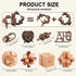 Brain Teaser Puzzles for Adults - 16pcs Disentanglement Metal Wooden Logic Puzzle Gift for Teens