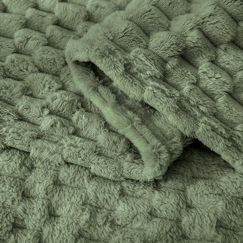 HOMRITAR Baby Blanket for Boys Girls 3D Flannel Fleece Fluffy Blanket for Baby Soft Plush Breathable Bed Blanket for All Season Toddler Infant or Newborn Receiving Blanket (30 x 40 Inch, Olive Green) by HOMRITAR