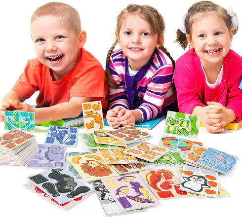 FOIMAS 3D Kids,30 Pack Animal Puzzles for Educational Jungle Animal Puzzle Dinosaur Farm Animals for Kids Classroom