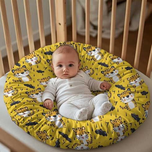 Hechitok Cartoon Tiger Removable Newborn Lounger Cover Nursing Pillow Slipcover Soft Snug Fits Baby Lounger