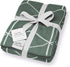 Knit Baby Blanket - Organic Cotton Receiving Blankets for Girls & Boys, Soft Knit Stroller/Throw Blankets, Geometric