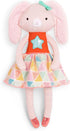 B. toys 15-Inch Plush Bunny - Soft Stuffed Animal for Baby, Toddler, Washable Rabbit, Orange & Pastel Outfit