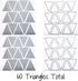 Tribal Triangles Wall Decals, Peel and Stick Vinyl Stickers for Kids, Baby Bedroom Nursery Decor (Grey)