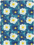 decor gift 1 Pack Woodblock Print Style Blue White Flowers Crib Sheets for Baby Boys Girls Cotton Baby Playard Sheet