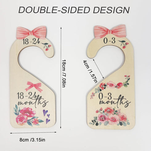 LLUFO Closet 8pcs Closet Closet Baby Dividers Double-Sided Baby Clothes Dividers for Wooden Nursery Decor for Gilrs