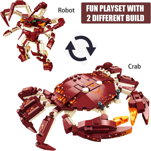 Ocean Animal Building Blocks, Deep Sea Creatures Building Toy Set for Kids Boy Girl Crab(242PCS)