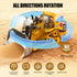 Bulldozer 9CH 2.4GHz Dozer 3-12 RC Toy with Metal Blade, Light and Sound, Remote Control Construction Truck, Tractor