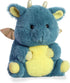 Aurora World Rolly Pet - Egan Dragon, 7" Blue Plush Toy