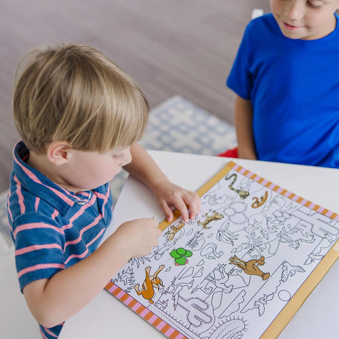 Melissa & Doug Seek and Find Sticker Pad, Animals (400+ Stickers, 14 Scenes to Color) for Kids Ages 4+