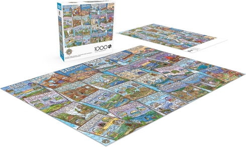 Buffalo Games - Carrie Wagner - National Parks Collage - 1000 Piece Jigsaw Puzzle for Adults, Perfect for Game Nights