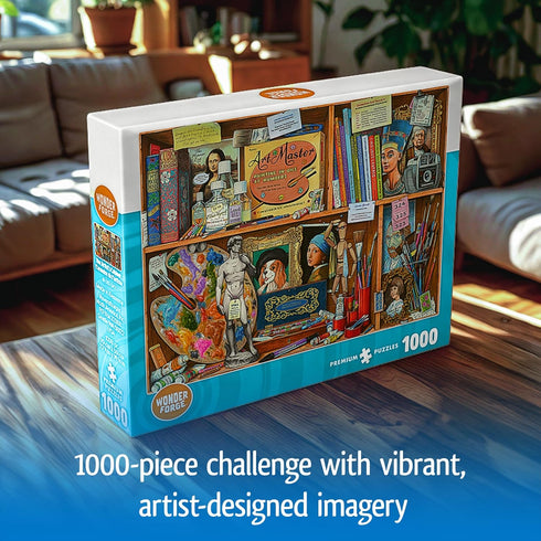 1000 Wonder Forge The Artist's Cabinet Piece Jigsaw Puzzle for Adults | Unique, Perfectly-Fitting Pieces | Fun, Vibrant