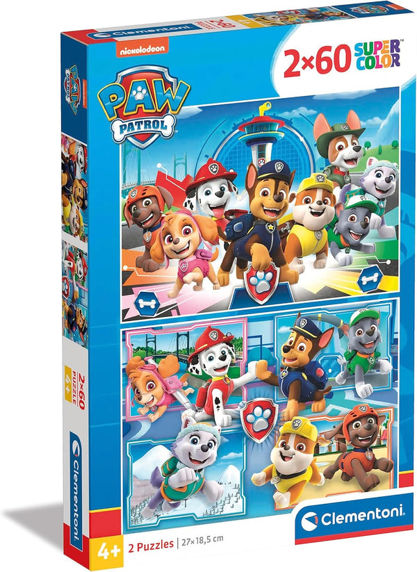 Clementoni 21617 Paw Patrol Puzzle for Children - 2 x 60 Pieces for Ages 5 Years Plus