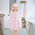 Takiito Bows on Pink Gingham Hooded Baby Towel for Newborn Infant, Soft & Absorbent Bath Towel Essentials, Machine