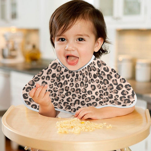 Mazeann 4 Pack Leopard Cheetah Print Burp Cloths Baby Boys Girls Absorbent Soft Cotton Burping Cloths Rags