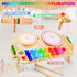 Kids Drum Set for Toddlers - 7 in 1 Montessori Preschool Musical Toys, Drum Kit, Xylophone, Tambourine Birthday Gifts