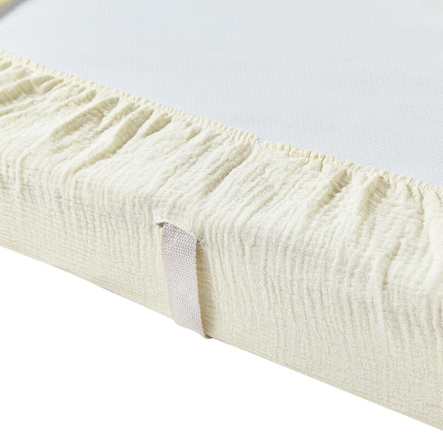 Muslin Changing Pad Cover for Baby Boys Girls, Ultra Soft Breathable Neutral Fitted Changing Pad Sheets (Beige)