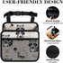 PPIKTC Spacious Hanging Auto Seat Organizer with Ventilated Mesh Pockets for Wet Wipes and Baby Supplies, Cute Raccoon