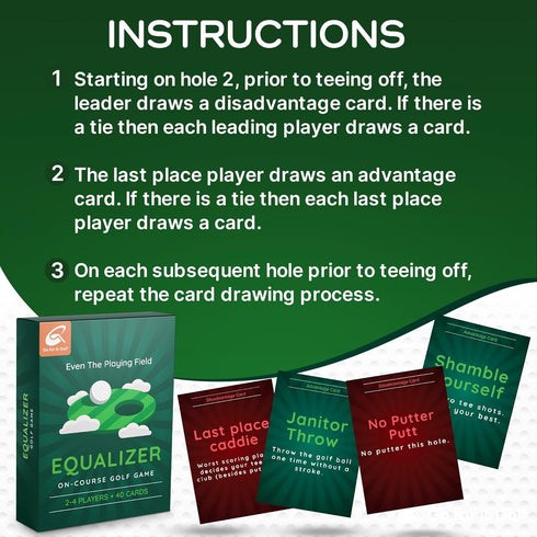 Equalizer: On-Course Golf Card Game for Adults - Interactive Fun for Every Hole, Ideal for All Golfers