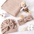 DRESHOW BQUBO Newborn Receiving Blanket with Matching Bow Hat and Headband Shower Gift for Girls