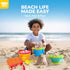 3 3 TOY Life Collapsible Beach Bucket Toys for Kids Beach Essentials with Portable Seashell Bags & Silicone Collapsible
