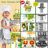 Drmukie Playset 3 4 5 Kids Kitchen Mini Play Kitchen Toy for Toddlers with Stove, Sound & Light Pretend Cooking Toys