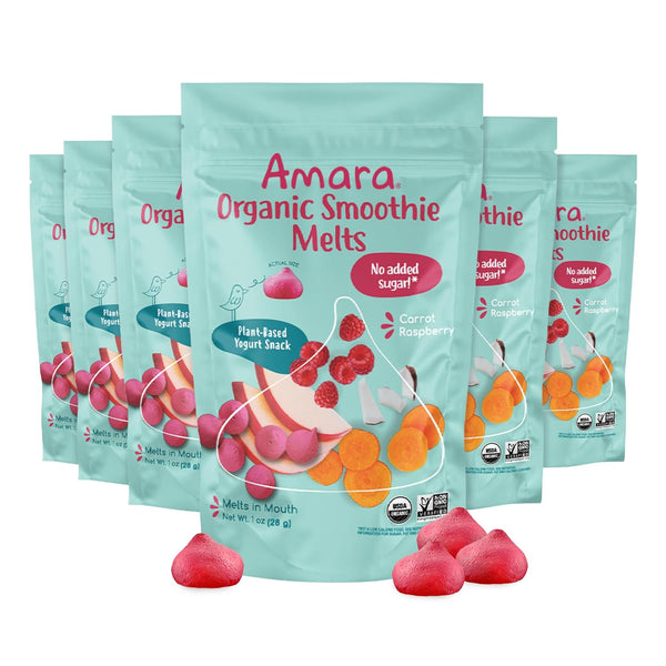 Amara Smoothie Melts - Carrot Raspberry - Baby Snacks Made With Fruits