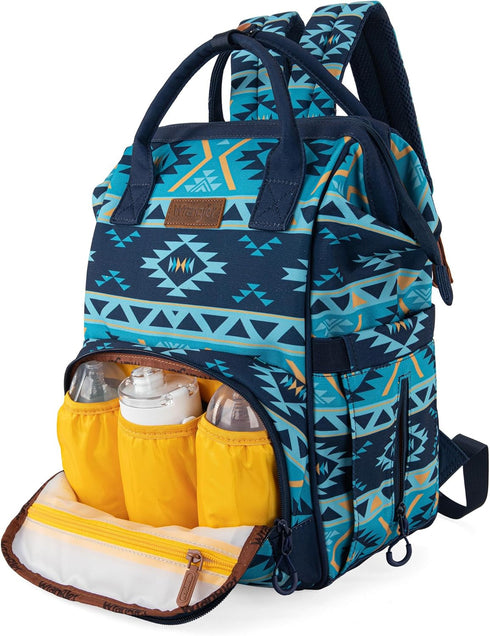 Backpack Daypack WG2204-9110NY Wrangler Aztec Organized Travel Baby Bag with Stroller Strap and Side Bottle Pockets