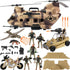 26 PCS Army Men Helicopter Carrier Toys, Military Soldier Action Figures, Jumbo Transport Aircraft with Lights & Sound