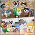 8-14, (998 Cute Animal Bully Pitbull Micro Mini Building Blocks Kit, Mini Dog Micro Bricks Building Toys for Adults