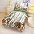 CKOU CCOO 4 Set, Set Set Pieces Woodland Animal Toddler Bedding Forest Deer Bear Fox Bed Comforter for Boys Girls, Cute