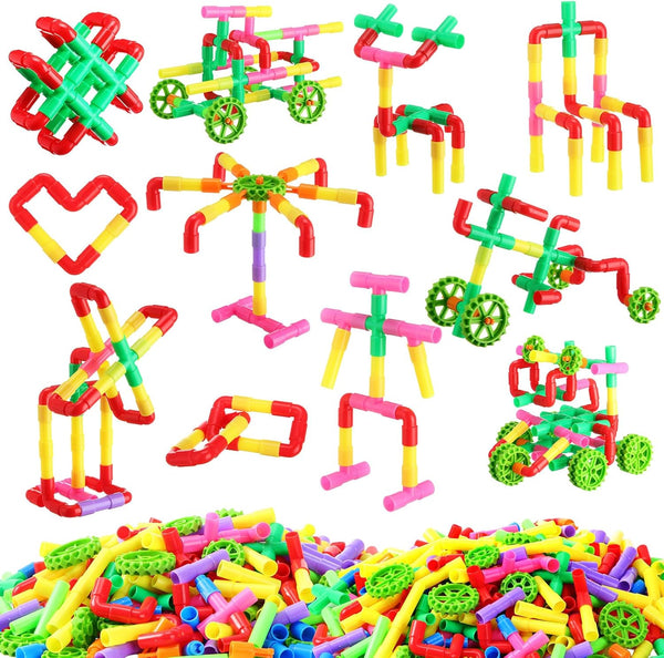 Libima 300 Pcs Tubular Pipes Building Blocks for Kids Over 6 Years Old