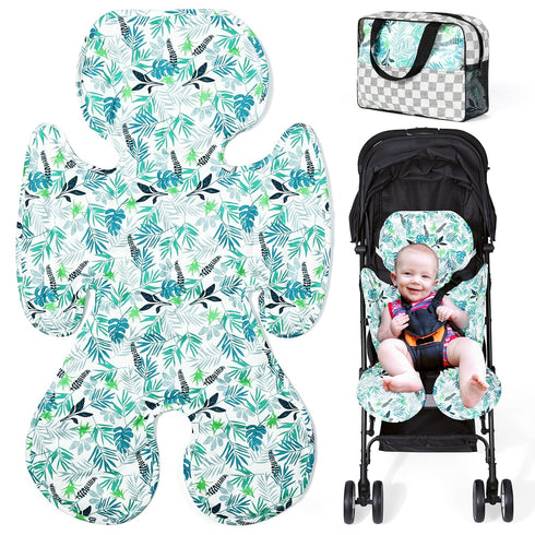 Orzbow Car Seat Cooler Pad for Toddler, Reversible Stroller Cooling Liner, Universal Baby Gel Cushion, Green