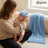 Kryvoxc Set, Personalized Baby Blanket with Name, Cotton Receiving Swaddle Blanket and Beanie Customized Baby Blankets