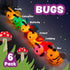 6 Pack Tub Works Bugs Light Up Bath Toys, | Water-Activated Light Up Toys Flash & Change Color | Easy-Grip Baby Girl