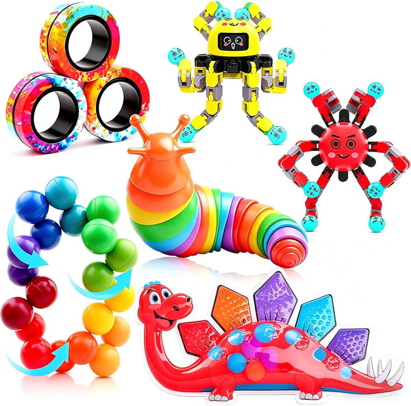6 Pack Fidget Toys Bulk for Kids & Adults,Sensory Travel Must Have,Autism