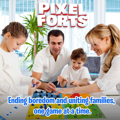6+), Pixel Forts Board Game by Uzzle Games | Fun Games for Kids (Age Teens, Family Board Games | Build Your Defense