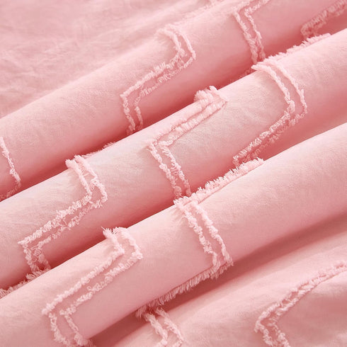 3-Piece Set Set Tufted Ruffle Crib Bedding for Girls - Ultra Soft Baby Bedding Includes Boho Crib Comforter, Sheet