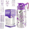 DIY Decorate Your Own Water Bottle for Girls, Gift for Kids, Purple Arts and Crafts Kits, Back to School Supplies