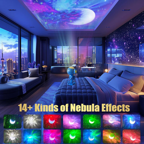 THINIDA 1-9 10-15 Astronaut Galaxy Moon Star Projector, Kid Night Light for Bedroom Ceiling, Space LED Lamp, Gifts