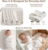4-Layer, 42x60 Cozy NTBAY Muslin Toddler Blanket, Preschool Nap Blanket, Soft Breathable Nursery Blanket for Toddlers