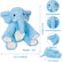 5Lb Weighted Elephant Stuffed Animals, 16in Plush Giant Throw Pillow for Boys and Girls Christmas (Blue)