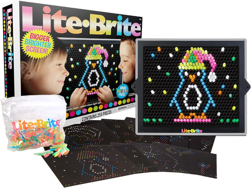 Lite Brite Ultimate Value Retro Toy, 12 Seasonal Templates, Light Up Creative Activity Toy for Ages 4+