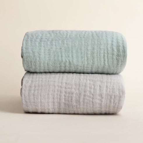 2 Pack 100% 40 40 Inches, Muslin Swaddle Blankets for Newborns, Cotton Receiving Blankets, Soft and Breathable Baby