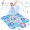 2024 8-Button Frozen Dance Mat with Wireless Bluetooth, Upgraded Light Control System for 3-12 Year Old Girls