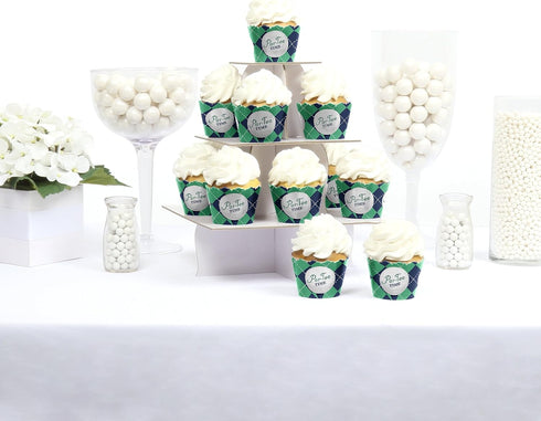Big Dot of Happiness Par-Tee Time Golf Birthday or Retirement Party Decorations, Cupcake Wrappers Set of 12