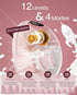 Mumior 4 &12 Function-24 mm, Gift,2 Pack Heated Base Hands Free Breast Pump, Wearable Breastfeeding Pump of Baby Heated
