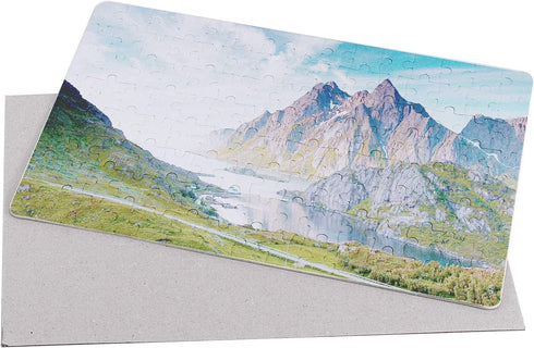 HAKZEON 35 Sets 120 Pcs White Blank Sublimation Jigsaw Puzzles 8 x 11 Inch for DIY Projects, Custom Puzzle Pieces