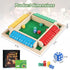 Uowivi 2-4 Shut The Box Game - Math Dice Board Game for Family Night Classroom Travel, Wooden Table for Players