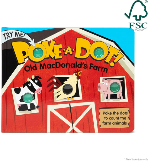 Melissa & Doug Children's Book - Poke-a-Dot: Old MacDonald’s Farm, Board Book with Buttons to Pop