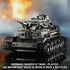 MISTBUY WW2 Sets T-34 8+ (1201 Army Tank Building with Lights, Panzer IV & Military Tanks Model Kit Compatible